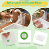 Sensory table featuring a built-in pump and sink, collapsible bucket, and drainage plug for fun water play.