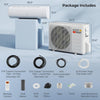 Split air conditioner unit with 23000 BTU, R32 refrigerant, remote control, and 4D auto swing for efficient cooling and.