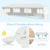 10 x 30 feet canopy tent with 5 removable sidewalls, sun-protective and rainproof, ideal for outdoor parties and.