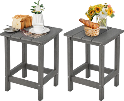 Costway Set of 2 Weather-Resistant Adirondack Side Table 14