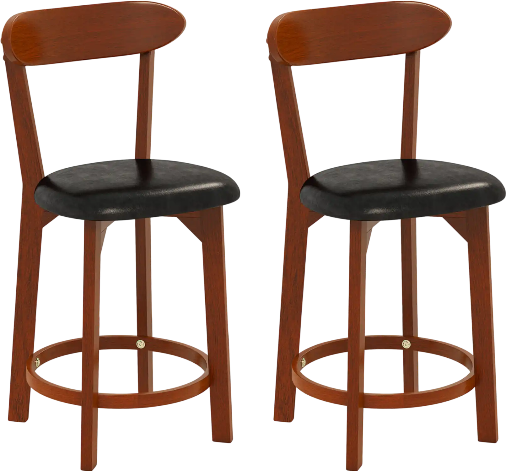 Costway Set of 2 Modern Armless Upholstered Dining Chairs Kitchen Cushioned Seat 198234765 New