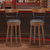 Costway Bar Stool 30.5" Set of 2 Swivel Counter Height with Backrest and Footrest New