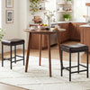 Set of 2 25 Inch Counter Height Bar Chairs for Kitchen Island-Brown - Gallery View 1 of 9