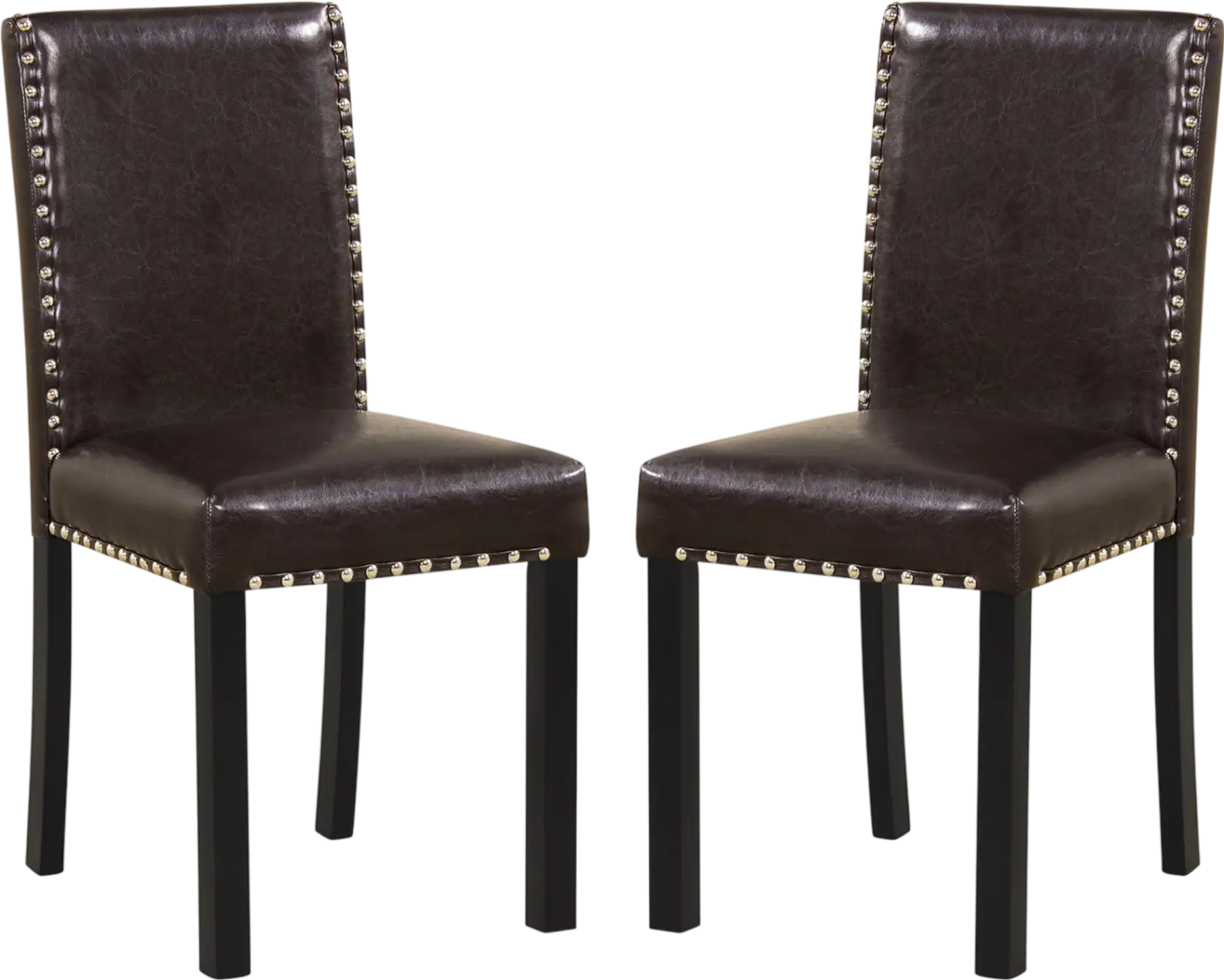 Costway Set of 2/4 Faux Leather Upholstered Parsons Dining Chairs 79019033 New