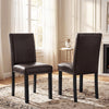 Set of 2/4 Dining Chairs Faux Leather Upholstered Parsons Kitchen Chairs-Set of 4 - Gallery View 1 of 10