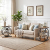 Set of 2 4-Tier Narrow End Table for Living Room with Storage Shelves-Gray - Gallery View 1 of 9
