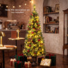 Set of 2 5 Feet LED Christmas Tree with Red Berries Pine Cones and 260 Branch Tips - Gallery View 7 of 8