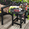 Set of 2 14 Inch Square Weather-Resistant Adirondack Side Table-Black - Gallery View 1 of 10