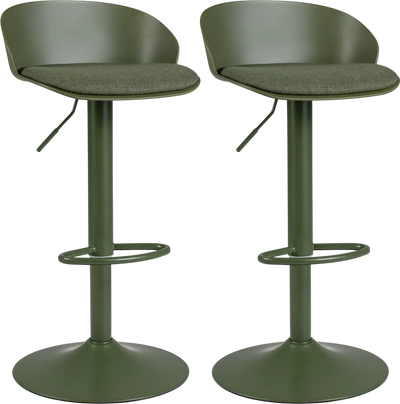 Costway Set of 2 Adjustable Swivel Bar Stools w/ Back & Footrest 70353448 New