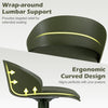 Adjustable swivel bar stool with wrap-around lumbar support and ergonomic curved design for optimal comfort and posture.