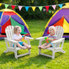 Set of 2 All-Weather Outdoor Kids Patio Seating with Ergonomic Design-White - Gallery View 1 of 7