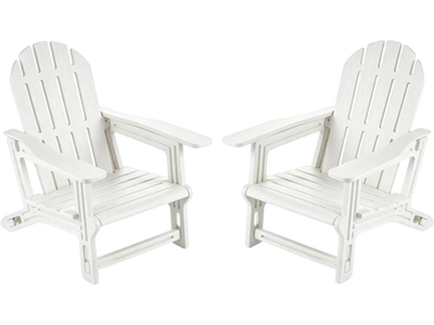 Costway Set of 2 Kids Adirondack Chairs All-Weather Outdoor Patio Seating Ergonomic Design 96850869 New