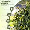 Close-up of selected PE material on artificial double topiary ball trees, showcasing sun-protective and anti-fading.