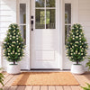 Set of 2 Artificial Topiary Trees 3 FT Fake Bushes Sun-Resistant-White - Gallery View 1 of 10