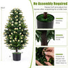 Artificial topiary tree with white blossoms, 3 FT tall, features a simulated trunk and maintenance-free PE material for versatile decor.