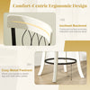 Inclined backrest and cozy footrest of the swivel bar stools enhance comfort and relaxation for modern living spaces.