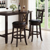 Set of 2 Bar Stools Swivel Bar Chairs with Hollowed Backrest and Footrest-26 inches - Gallery View 1 of 8