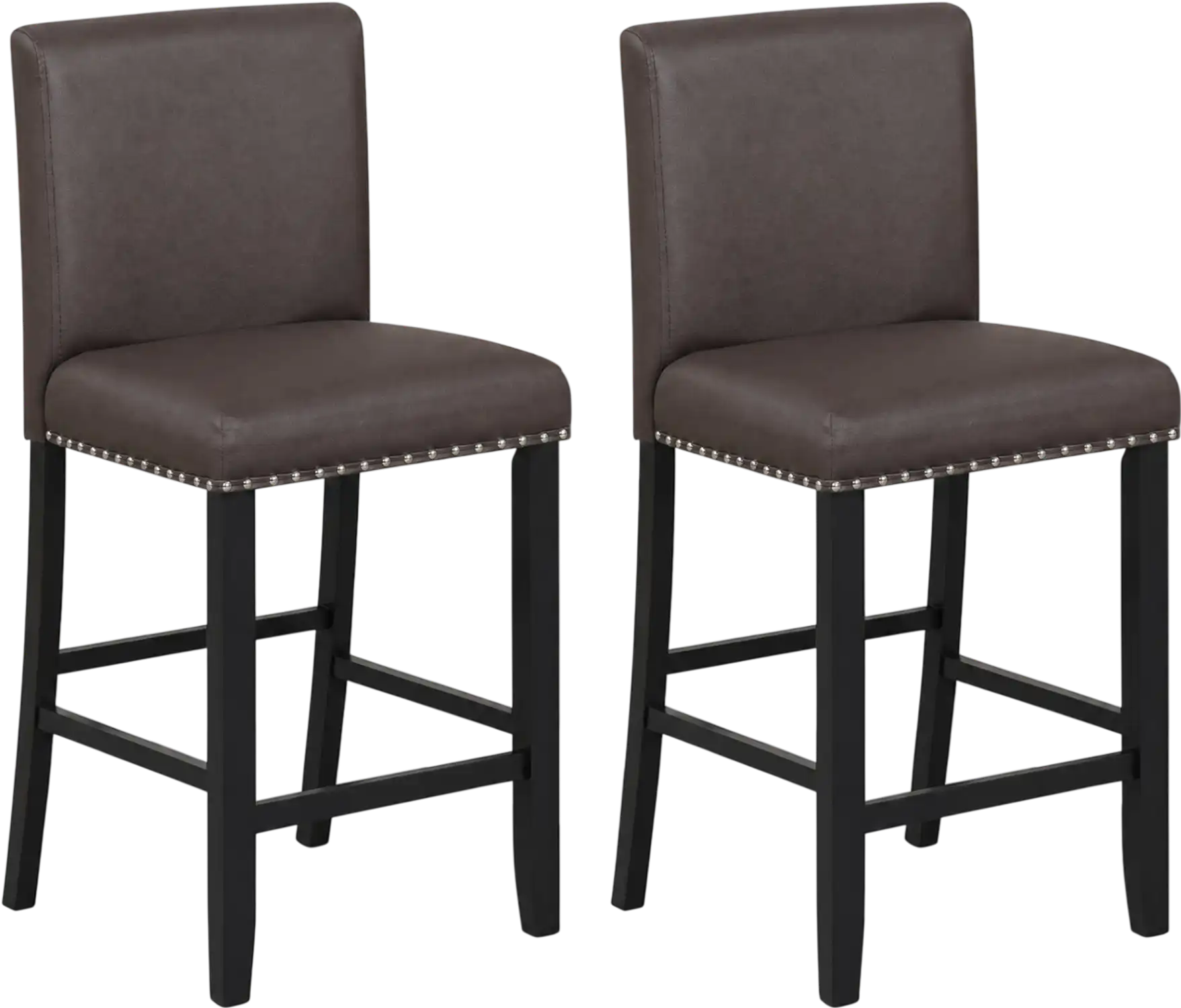 Costway Set of 2 Kitchen Island Bar Stools with Back 16427935 New
