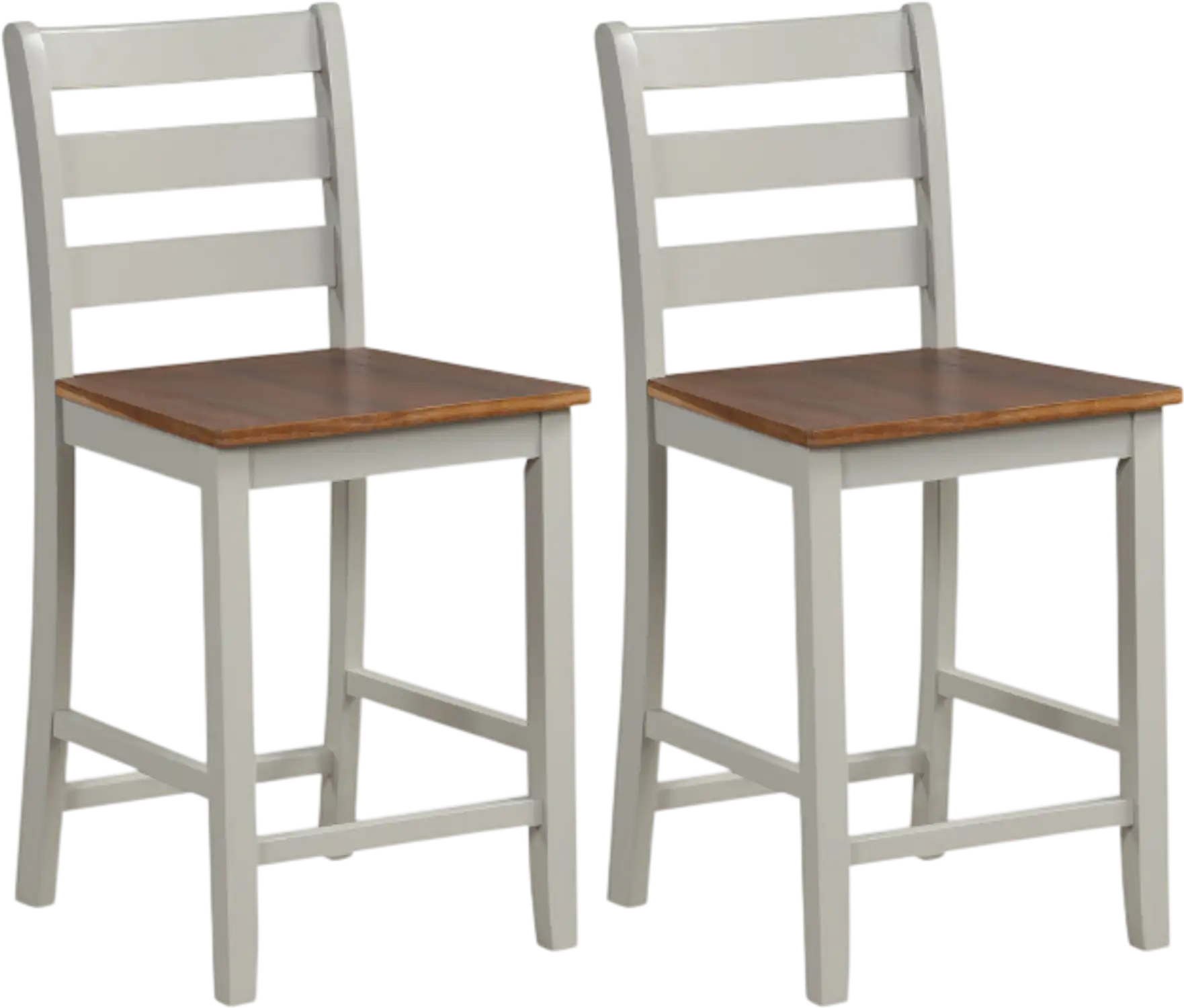 Costway Set of 2 Counter Height Bar Stools with Backrest Footrest 35791684 New