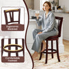 Counter height swivel barstool with ergonomic backrest and comfortable footrest, ideal for kitchen islands and dining.