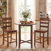 Stylish brown counter height bar stools with a solid rubber wood frame, ideal for enhancing your dining room decor.