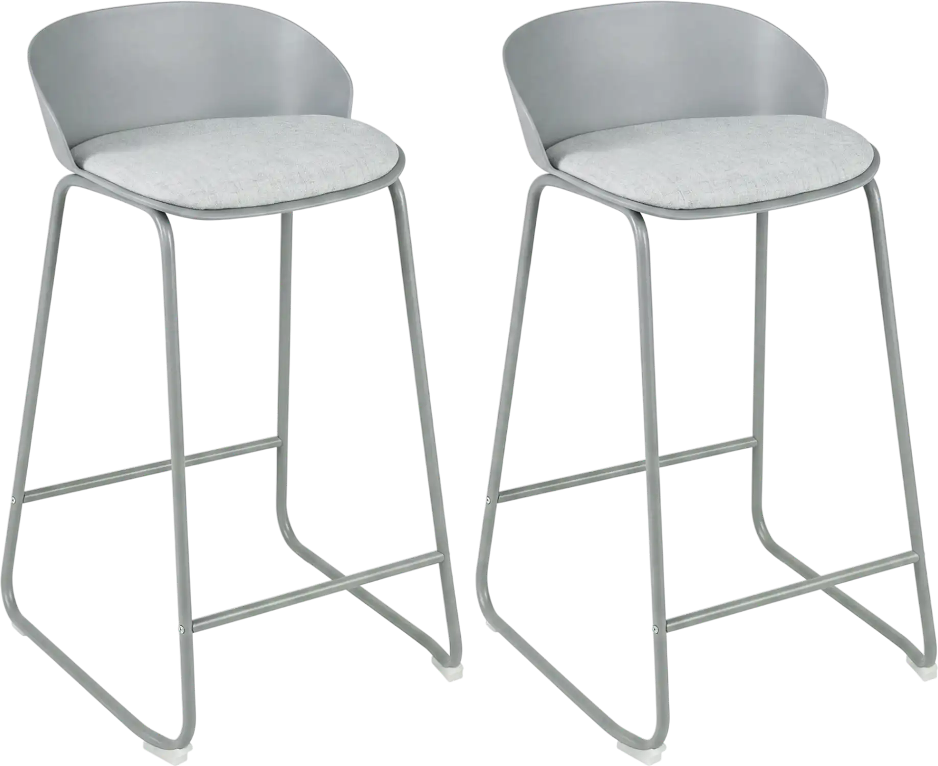 Costway Set of 2 Counter Height Bar Stools Curved Back Metal Frame 52381737 New