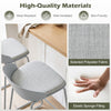 Close-up of the counter height bar stool's wear-resistant polyester fabric and elastic sponge filling for comfort.