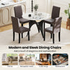 Set of 2 mid-century modern dining chairs in brown with thick cushions, ideal for home or restaurant use.