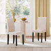 Set of 2 Dining Chair Mid-Century Modern Fabric Upholstered Parson Chairs-Beige - Gallery View 1 of 10
