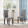 Set of 2 Dining Chair Mid-Century Modern Fabric Upholstered Parson Chairs-Light Gray - Gallery View 1 of 10