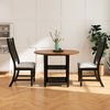 Set of 2 Dining Chairs Kitchen Side Chair with Solid Wood Legs-Black - Gallery View 1 of 10