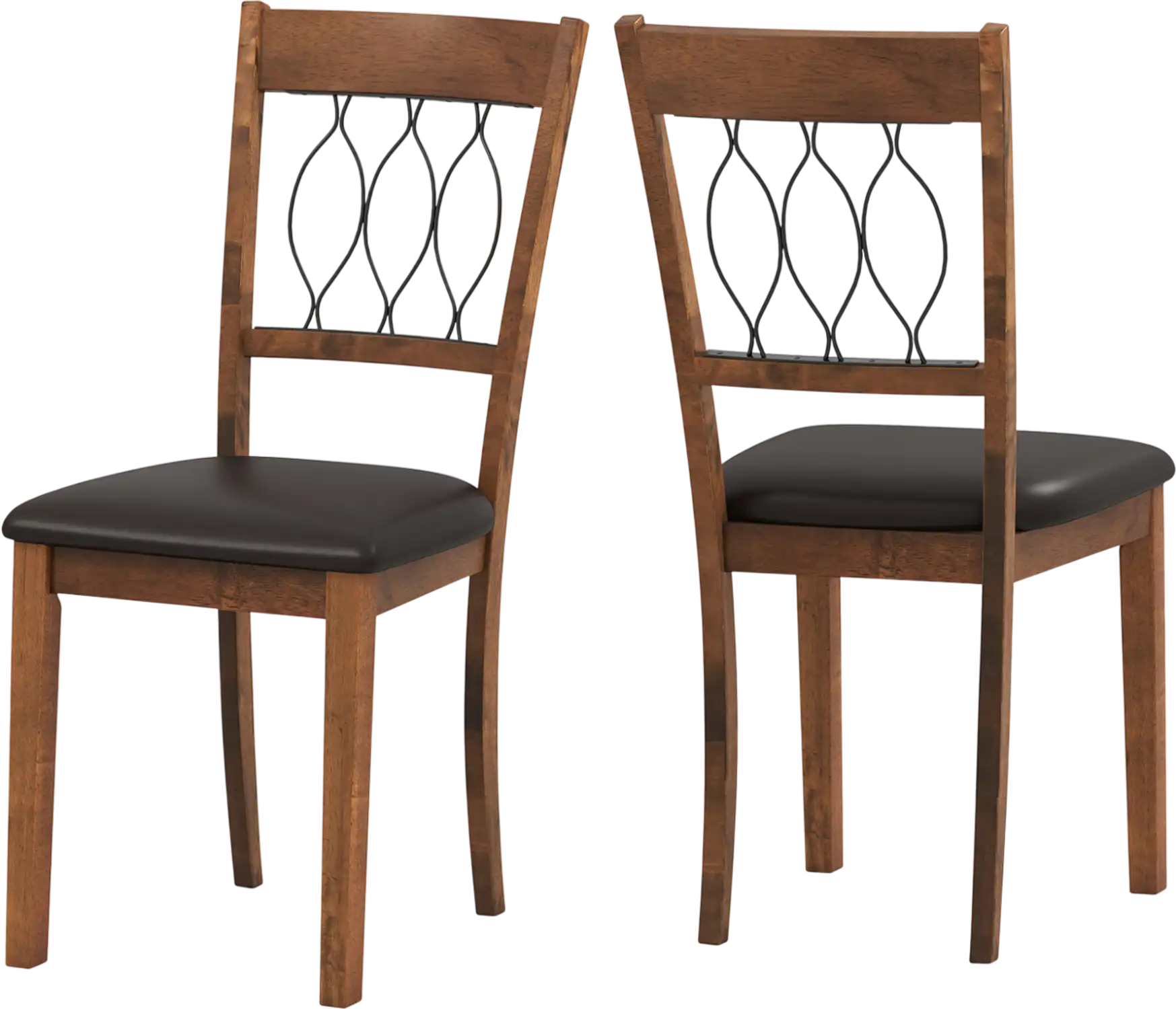 Costway Set of 2 Upholstered Dining Chairs Padded Seat 37384423 New