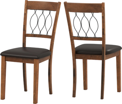 Costway Set of 2 Upholstered Dining Chairs Padded Seat 37384423 New