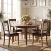 Walnut dining chair with padded seat and hallow backrest, perfect for stylish and comfortable dining experiences.