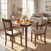 Set of 2 Dining Chair Fabric/Faux Leather Upholstered with Padded Seat-Rustic Brown - Gallery View 1 of 9