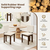 Wooden dining chair set of 2 with rubber wood legs, featuring plush sherpa fabric for cozy seating in any home.