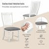 White dining chair with solid wood legs, breathable polyester fabric, and high-density sponge for comfort and.