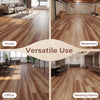 Vinyl plank flooring set of 2 in brown, featuring a 3D wood grain design, suitable for home, office, and meeting rooms.