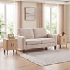 Set of 2 Fluted Nightstand with Sliding Doors and Adjustable Shelf for Small Spaces-Natural - Gallery View 1 of 8