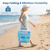 Folding beach chair set with sponge padded seats, lightweight design, and vibrant colors for comfortable outdoor lounging.