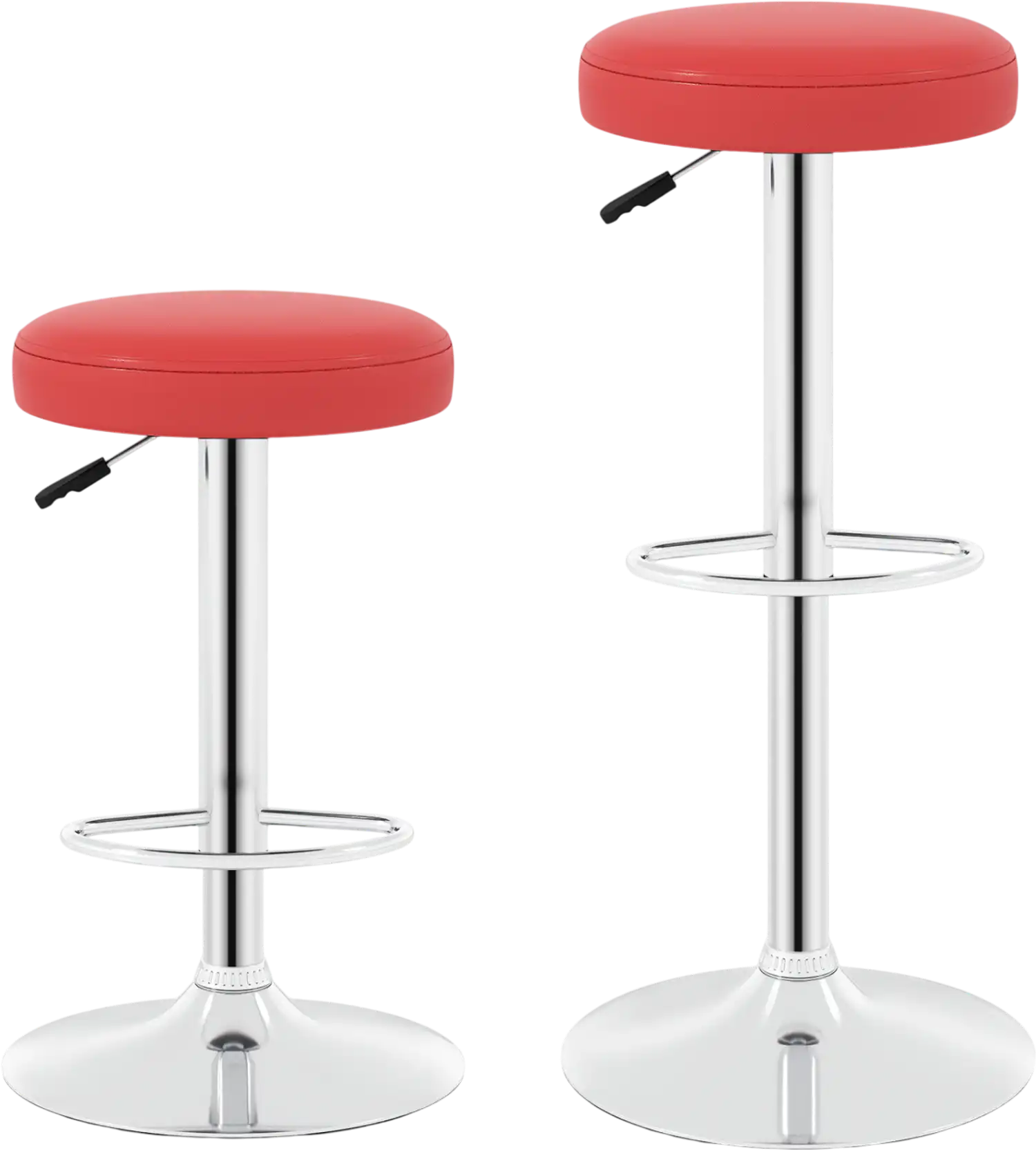 Costway Set of 2 Height-Adjustable 360° Swivel Bar Stools 37825167 New