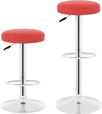 Costway Set of 2 Height-Adjustable 360° Swivel Bar Stools 37825167 New