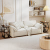 Set of 2 Industrial Faux Marble Side Table with Metal Frame for Small Spaces-Rustic Brown - Gallery View 1 of 8
