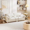 Set of 2 Industrial Faux Marble Side Table with Metal Frame for Small Spaces-White - Gallery View 1 of 8