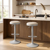 Set of 2 Kitchen Bar Stools with Height Adjustment Padded Seat and D-Shaped Footrest-Gray - Gallery View 1 of 8