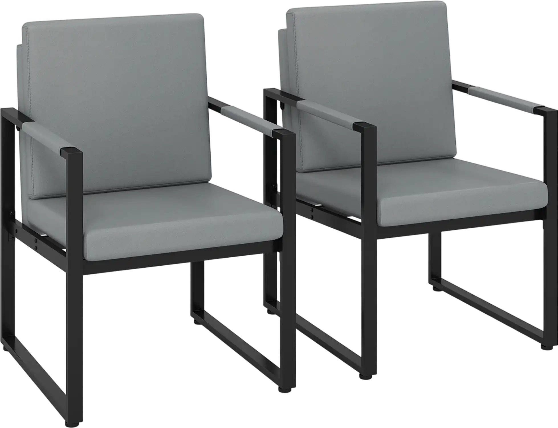 Costway Set of 2 Mid Century Modern Accent Sofa Chairs with Cushions 74105025 New
