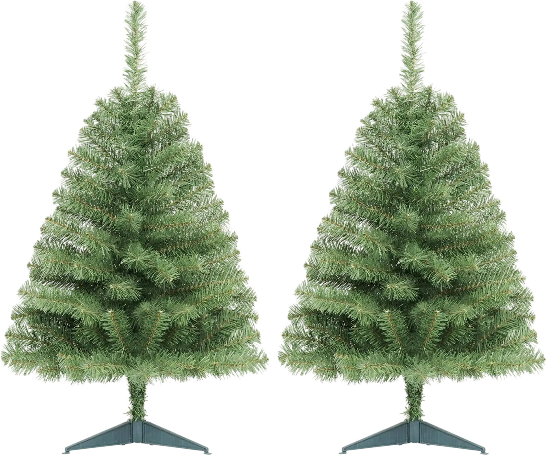 Costway Set of 2 Mini Tabletop Christmas Trees 113 PVC Tips 65329218 New