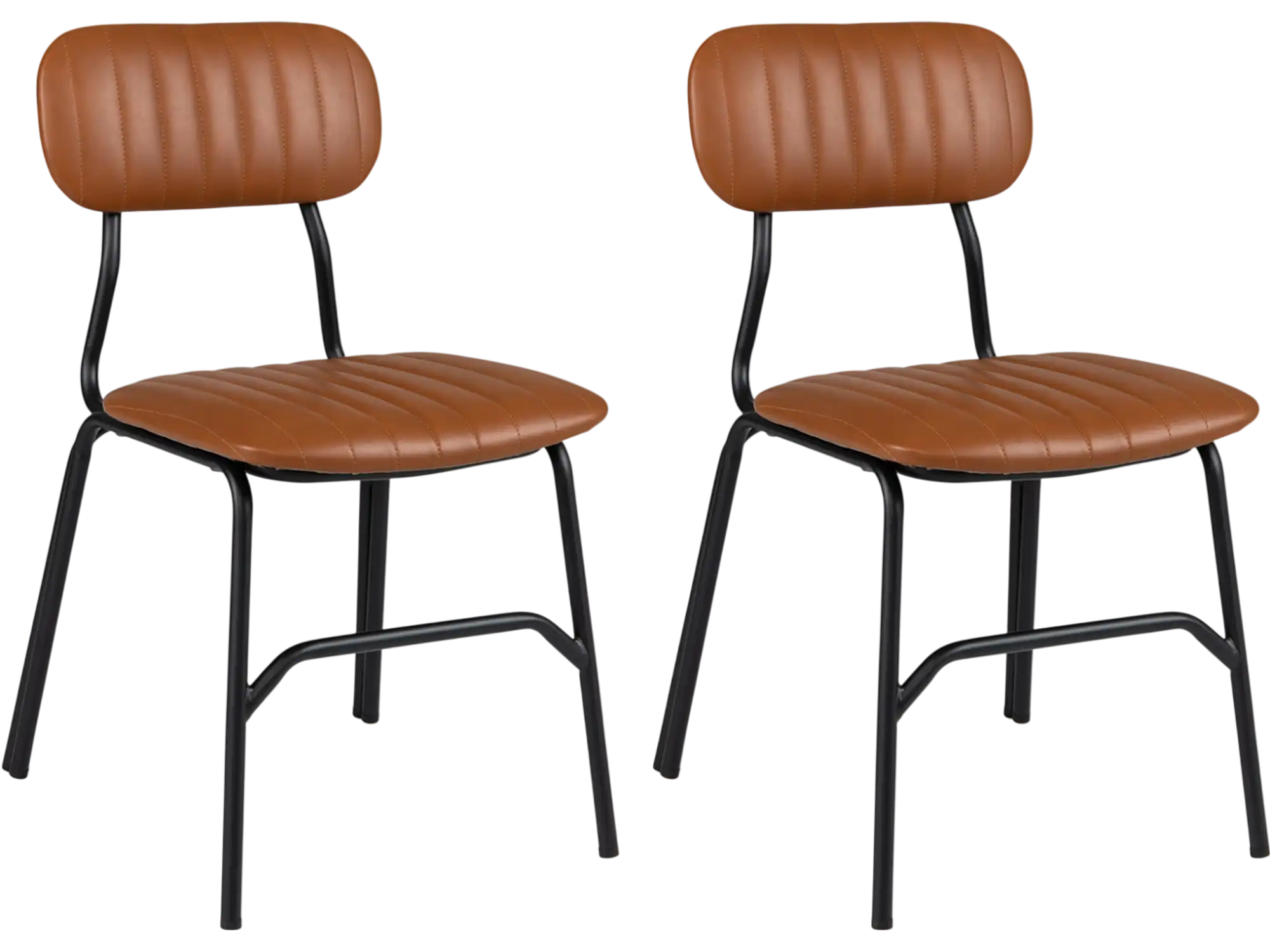 Costway Set of 2 Modern Dining Chairs Ergonomic Back Metal Legs Rivet Trim 42388381 New