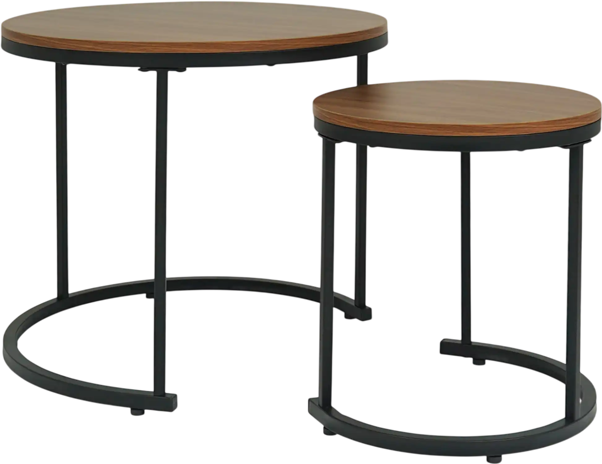 Costway Set of 2 Modern Round Nesting Coffee Tables 20861734 New