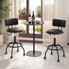 Set of 2 Modern Swivel Height Adjustable Bar Stool with Backrest-Black - Gallery View 1 of 8